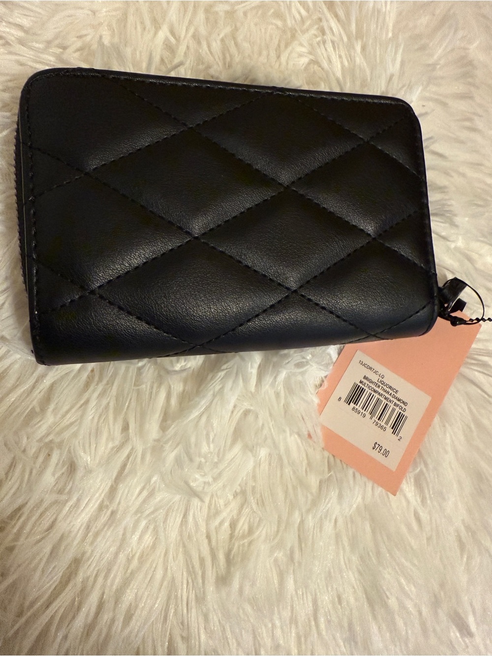 Juicy Couture Black Quilted Zip-Around Wallet - Picture 2 of 5